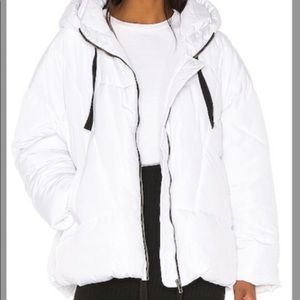 White Free People Puffer Jacket